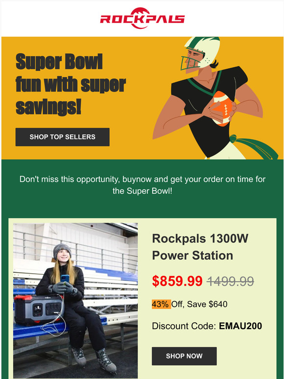 Hi there, 🏉 touchdown! You win a 20% discount code