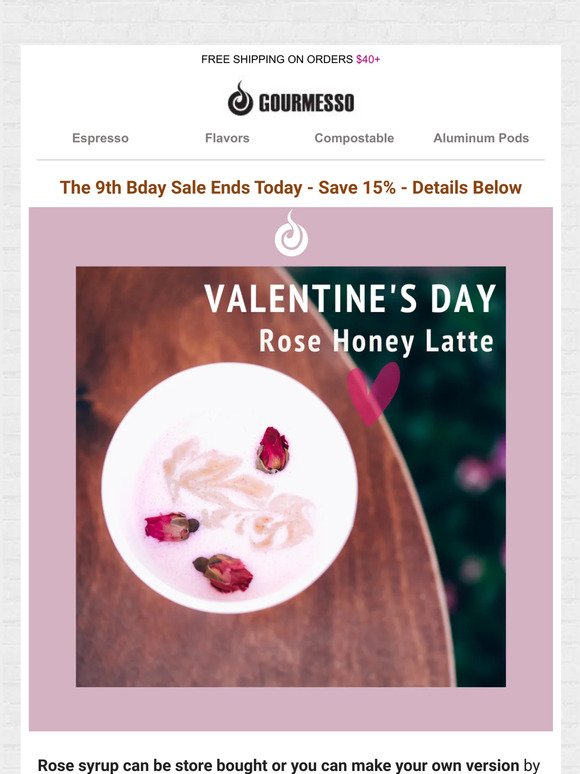 Say I love you with this Special Rose Latte
