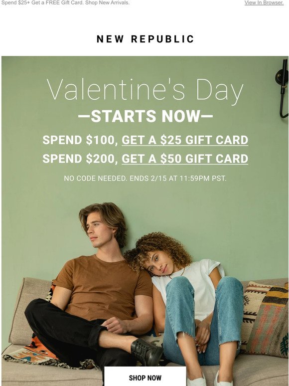 Valentine's Day Starts Today | Spend $25+