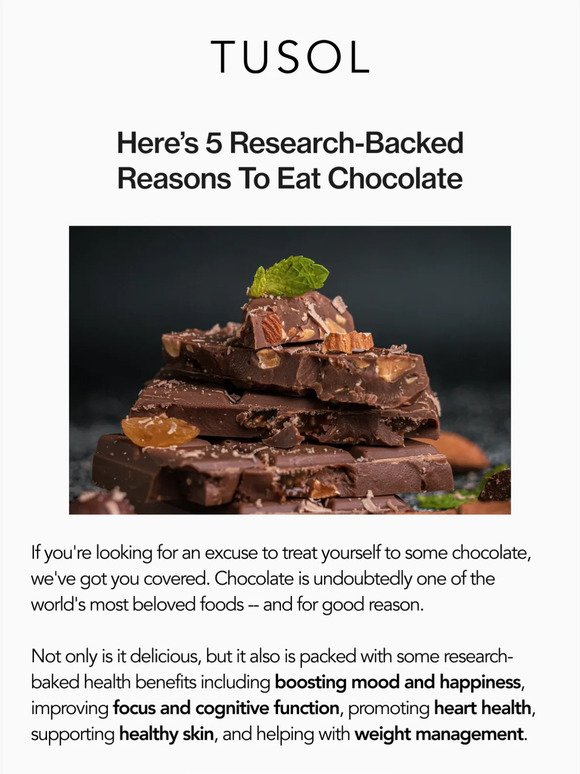 Here’s 5 Research-Backed Reasons To Eat Chocolate 🍫