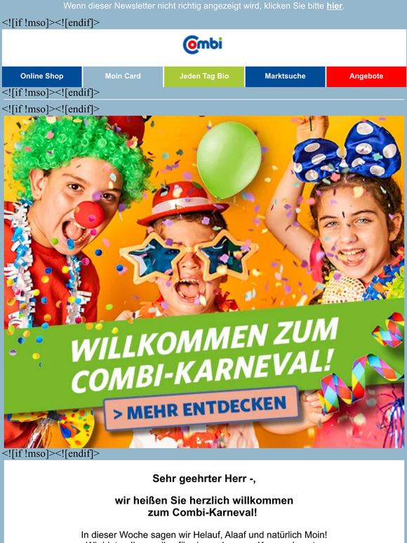 combi 🎭 HELAU, ALAAF UND MOIN Preise fast so günstig wie Kamelle 🎊 Milled