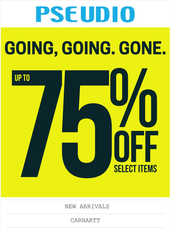 75% OFF: don't miss out! 🖤