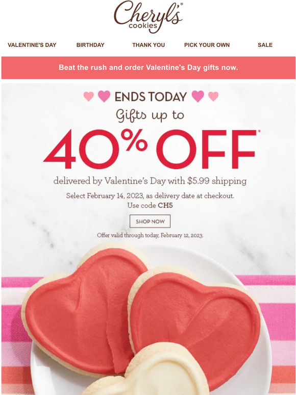 LAST DAY! Only $5.99 for Valentine’s Day delivery.