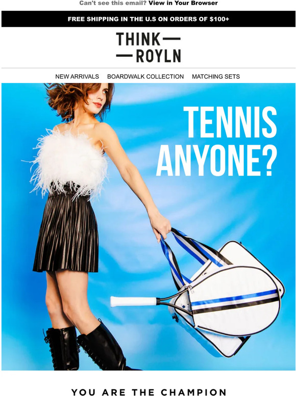 Think Royln You Are The Champion Tennis Bag in Green