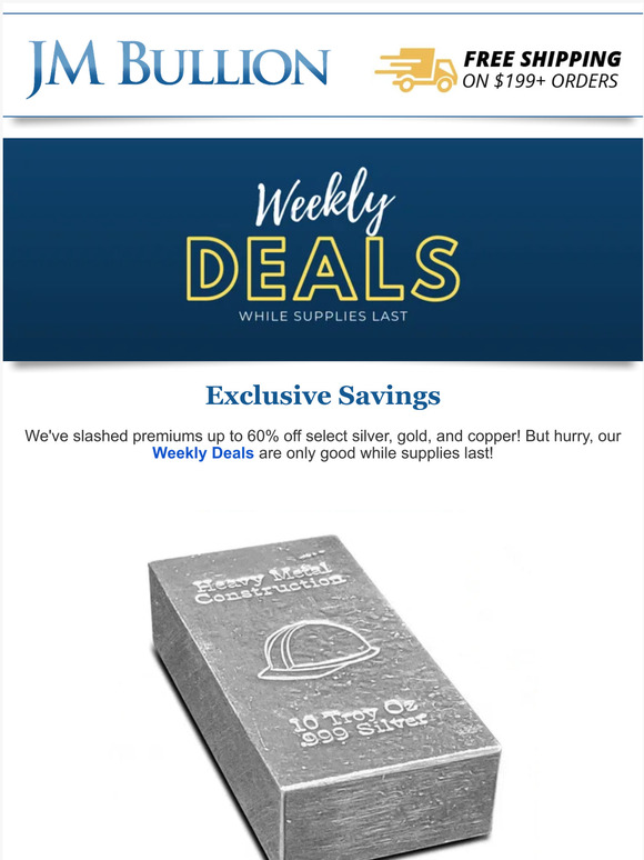 Silver Bars On Sale + More!