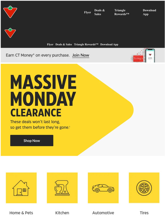 Canadian Tire 🚨 Massive Monday CLEARANCE is here 🚨 Milled