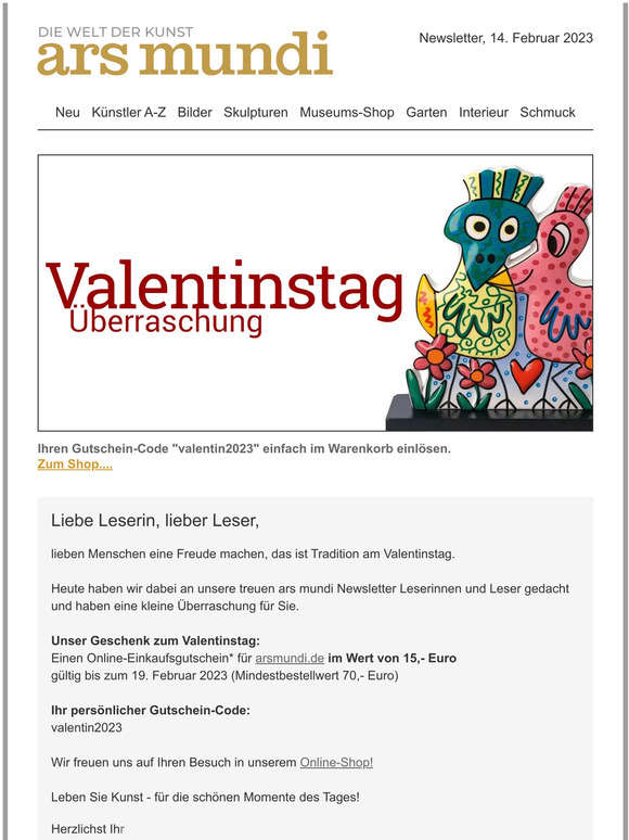 Ihre Überraschung zum Valentinstag