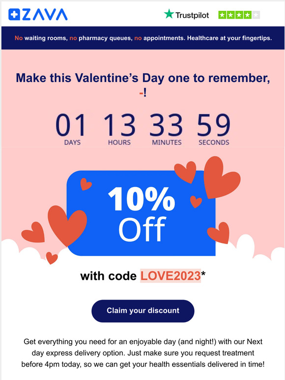 10% OFF | Last chance to get your love on, — ⏰💙