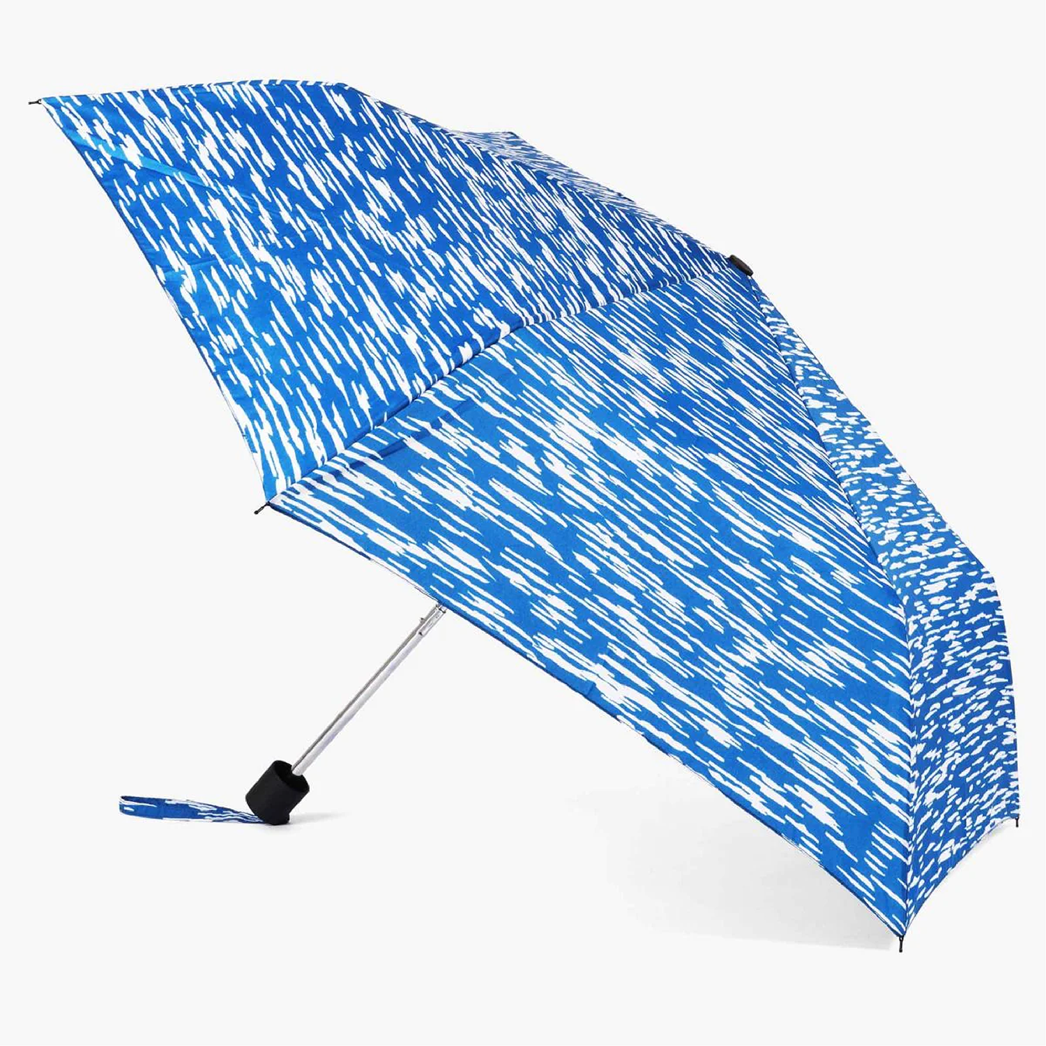 Textured Blue Foldable Umbrella