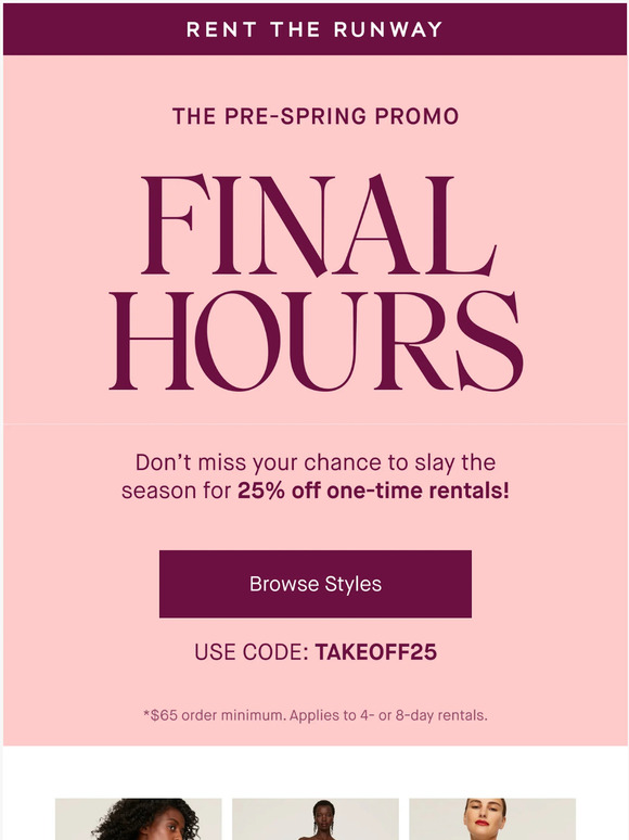 Rent the Runway Email Newsletters Shop Sales, Discounts, and Coupon Codes