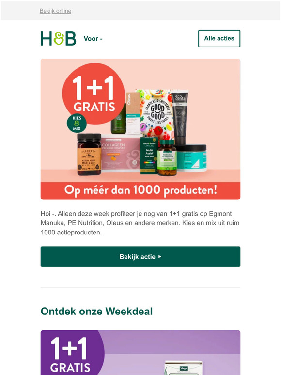 Laatste week: 1+1 gratis ⏳