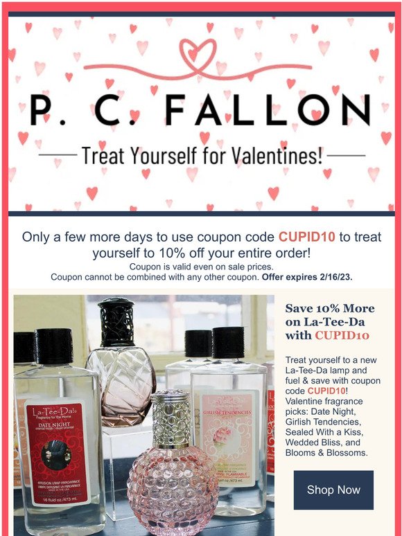 Ending Soon La-Tee-Da Extra 10% Off with Valentine Coupon Offer!