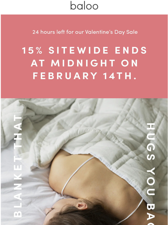 24 hours left: 15% OFF Sitewide ❤️