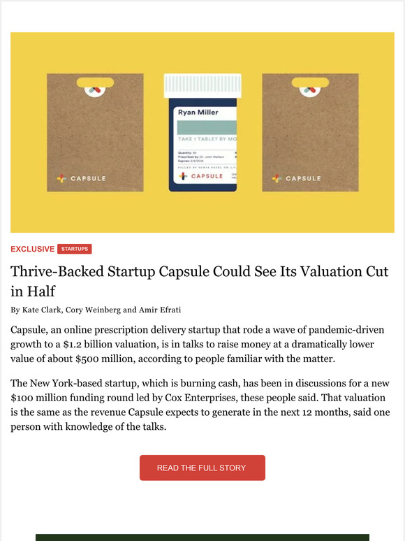 theinformation ThriveBacked Startup Capsule Could See Its Valuation