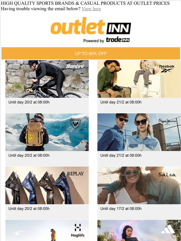 PEPE JEANS, ROSSIGNOL, REEBOK CLASSICS, SANTINI