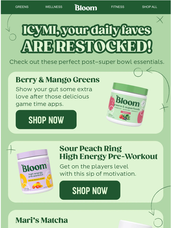 Bloom Nutrition FREE PROTEIN SAMPLE WITH EVERY ORDER! 💪 Milled