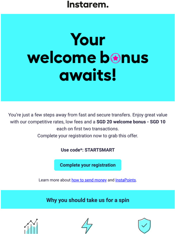Don't miss out: Your SGD 20 welcome bonus awaits!
