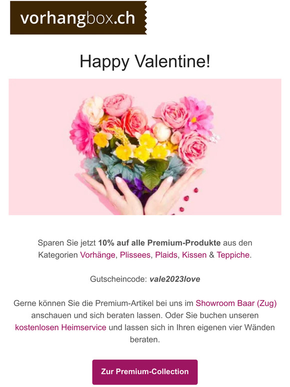 10% auf alle Premium-Produkte zum Valentinstag 💗