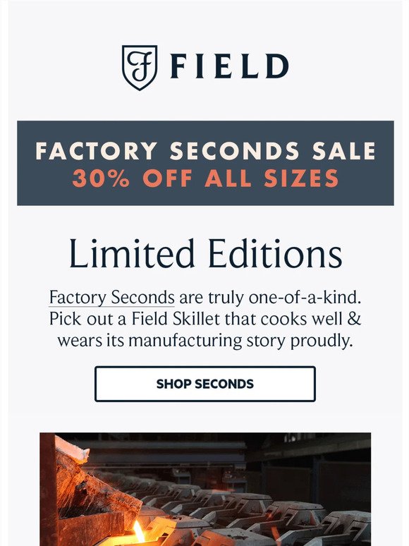Seconds Sale: these sizes are almost gone