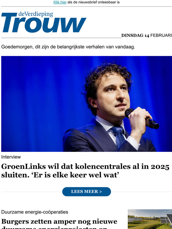 Trouw Webwinkel GroenLinks wil dat kolencentrales al in 2025 sluiten