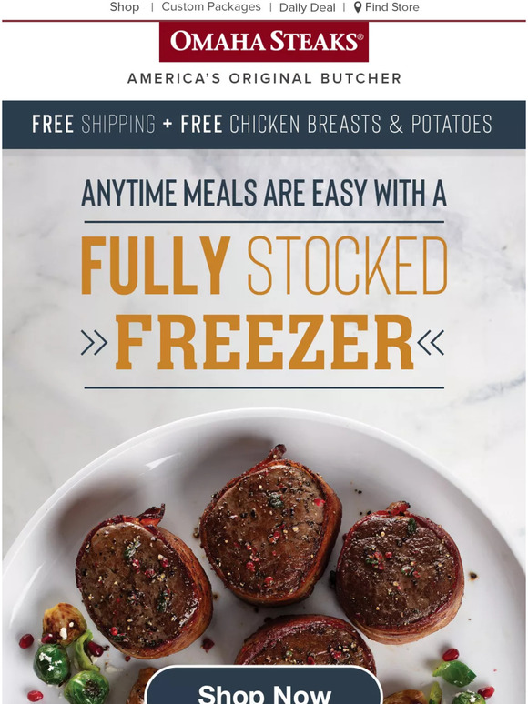 Omaha Steaks Dinner’s on us! FREE chicken breasts + potatoes au gratin