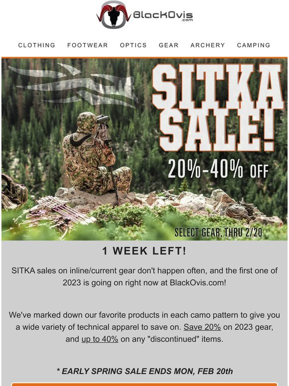Save on SITKA! 20% - 40% off New & Old