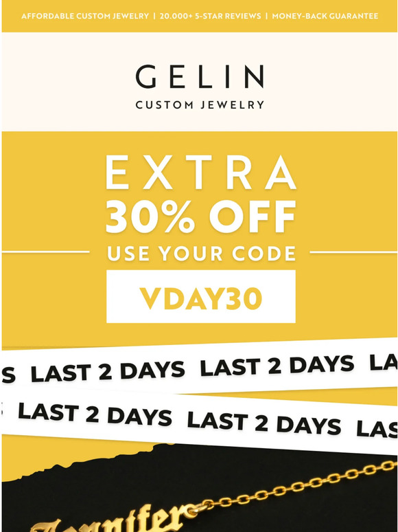 Don't Miss Out: Last 2 Days for the 30% Valentine's Day Sale 😍