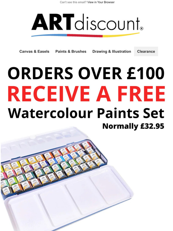 Get Creative! Free Paints Set for Orders Over £100 🎨
