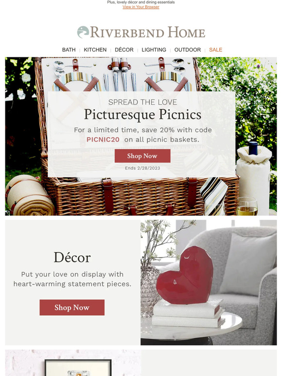 Riverbend Home Starts Now 20 Off Picnic Baskets Milled