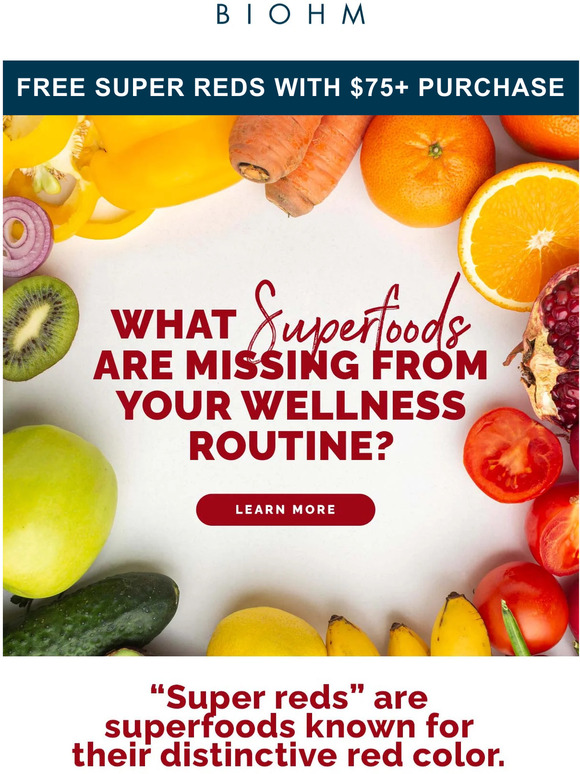 BIOHM Health What superfoods are you missing? 🍒🍓 Milled