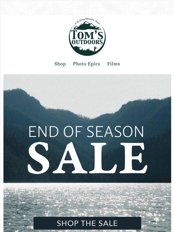 End of Season Sale on Now!