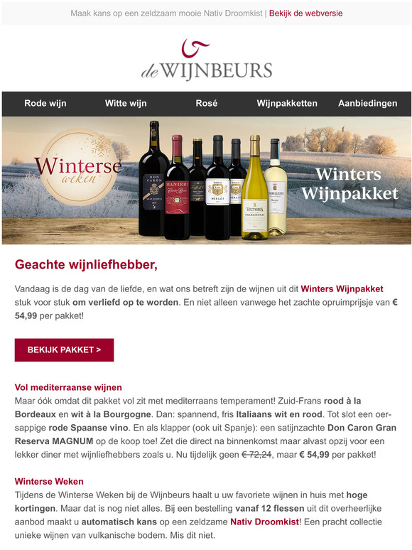 Winterse wijnen om verliefd op te worden!
