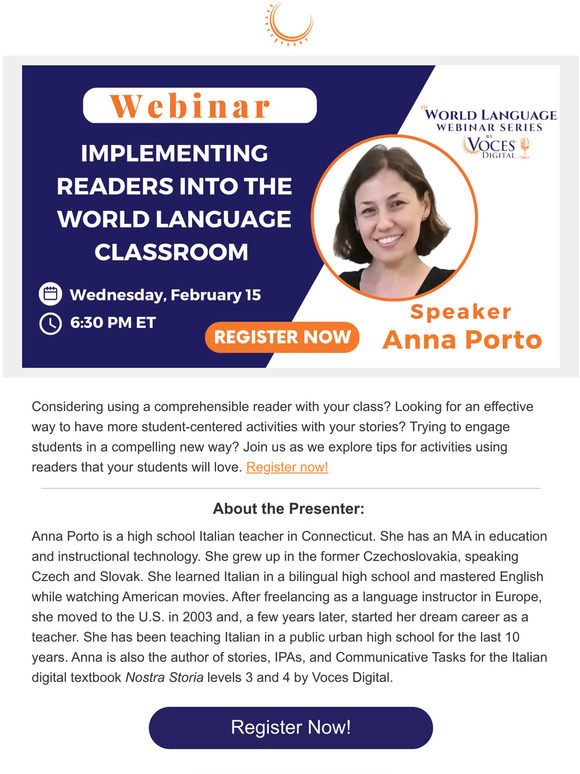 Teachers Discovery Webinar Tomorrow Implementing Readers Into The World Language Classroom 0411