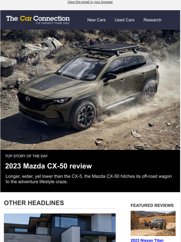 The Car Connection 2023 Mazda CX50 review Milled