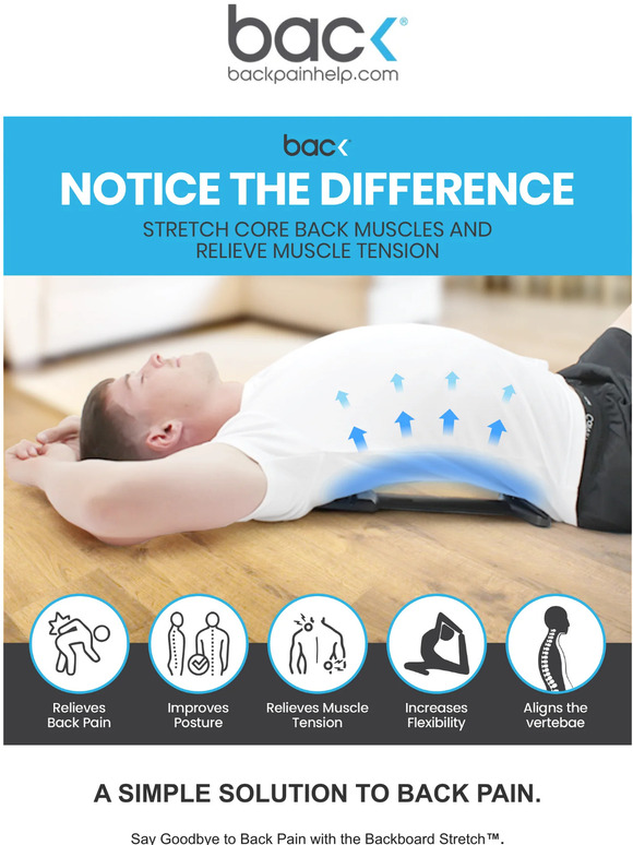 Back Pain Help Introducing The Backboard Stretch™ Milled
