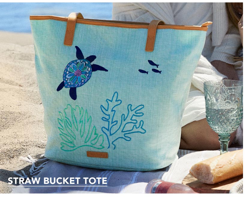 Shop Straw Bucket Tote