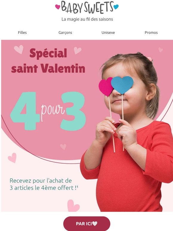 🥰 Offre 4 pour 3 spécial saint Valentin ! 💕