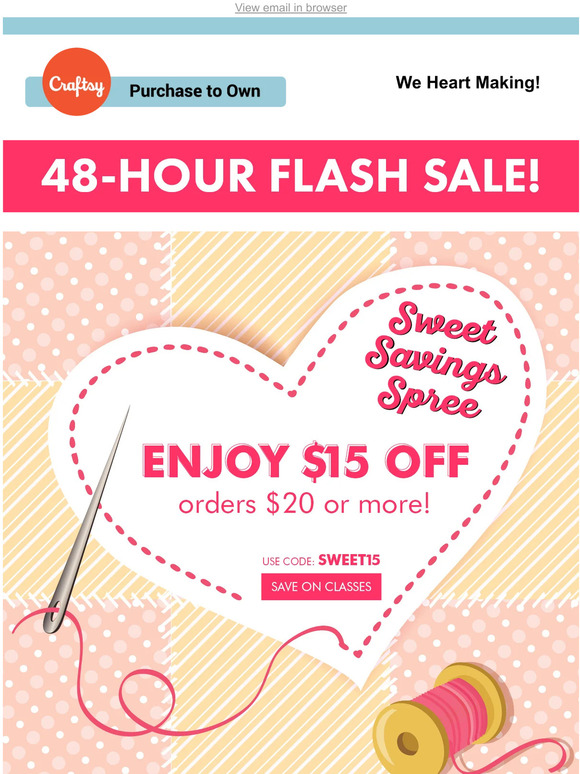 FLASH SALE | $15 Off $20 Starts NOW