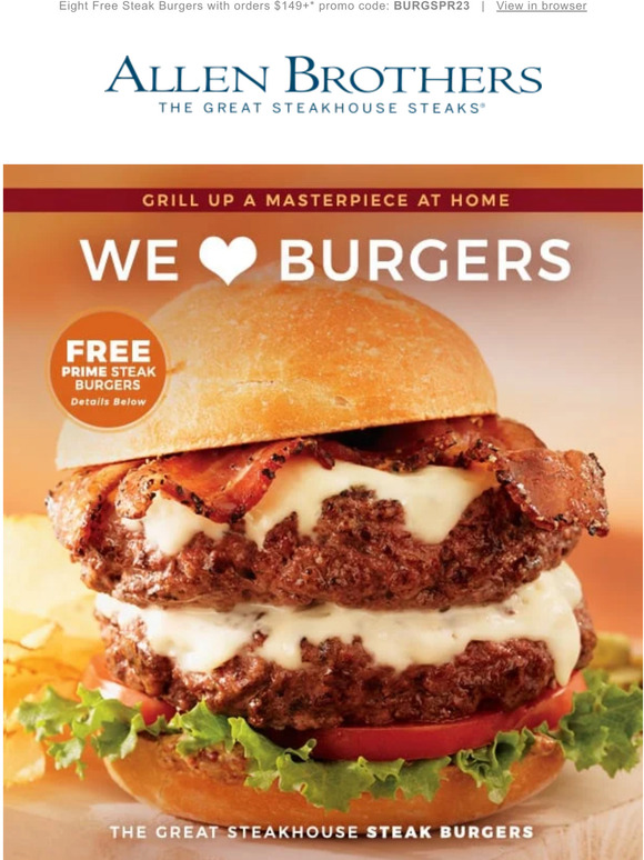 Allen Brothers Steaks We ♥ Burgers Milled