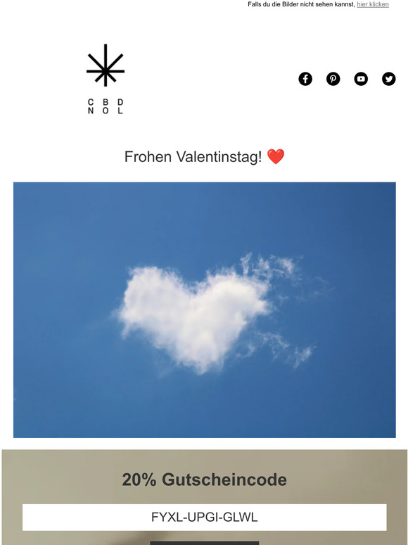 Frohen Valentinstag! -20% Rabatt auf alles