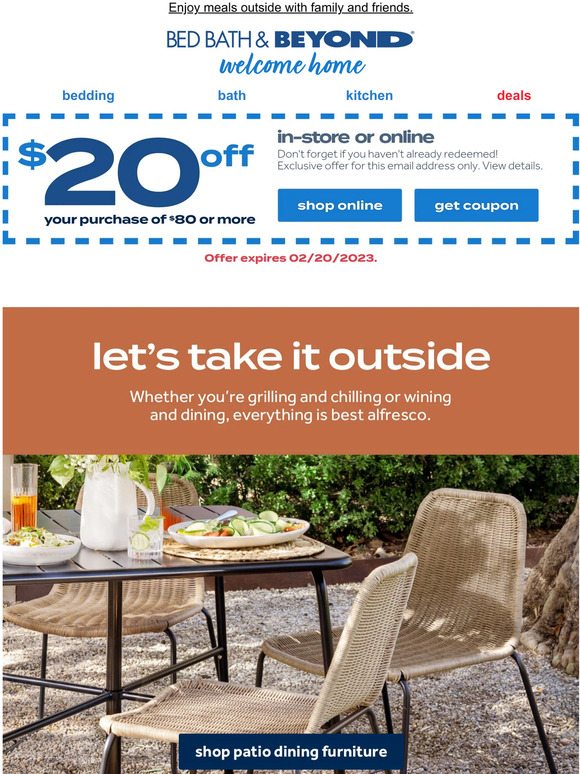 Bed Bath & Beyond Create the perfect alfresco dining space 🍽️ + you