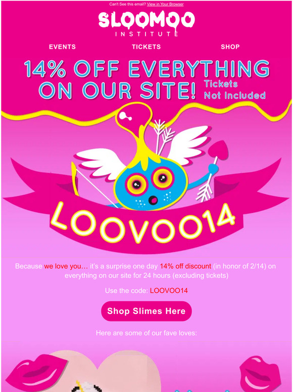 Love you! 14% Off for the Holiday! 💘
