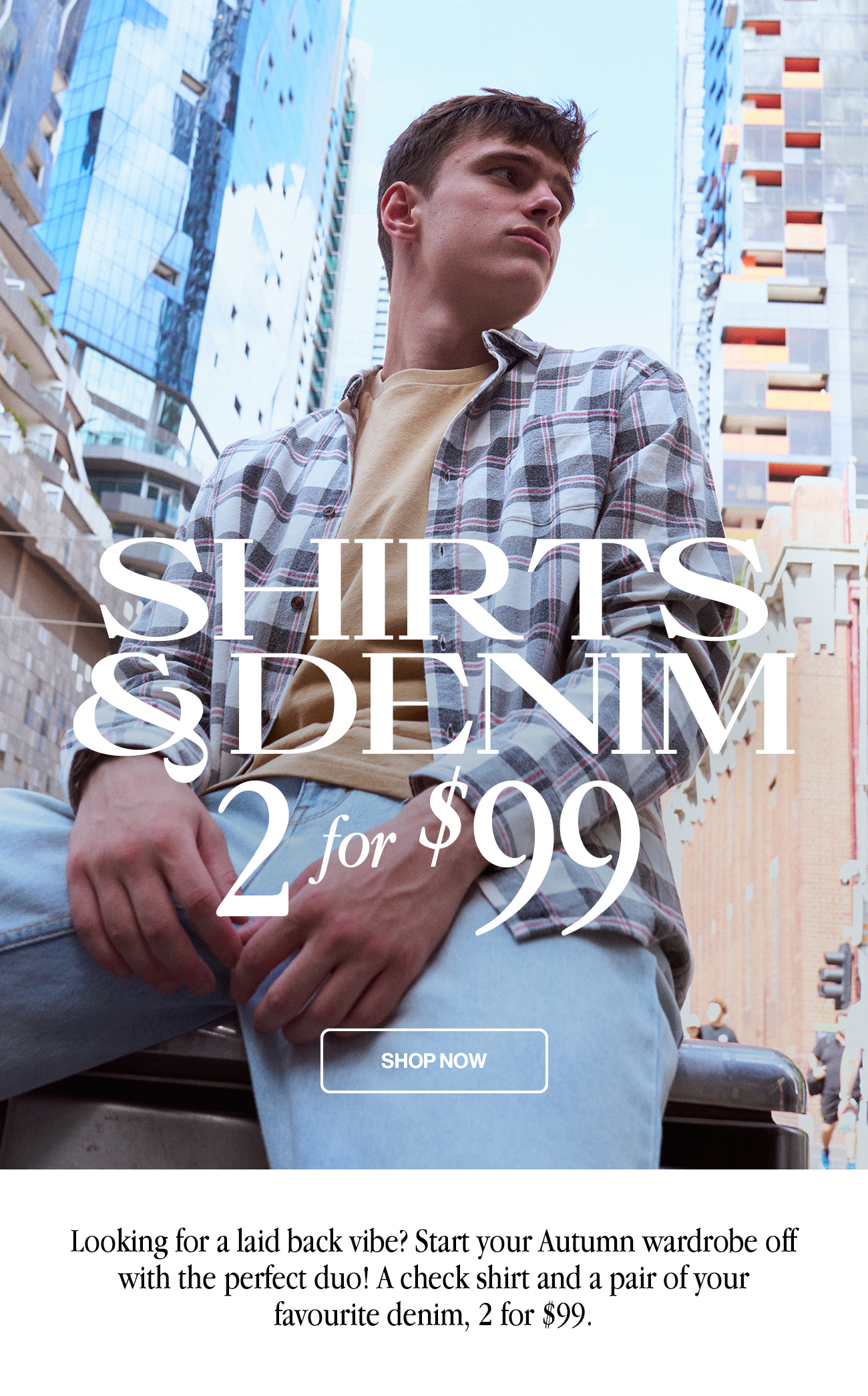 Hallenstein Brothers: Check Shirt + Denim = $99 🍂 | Milled