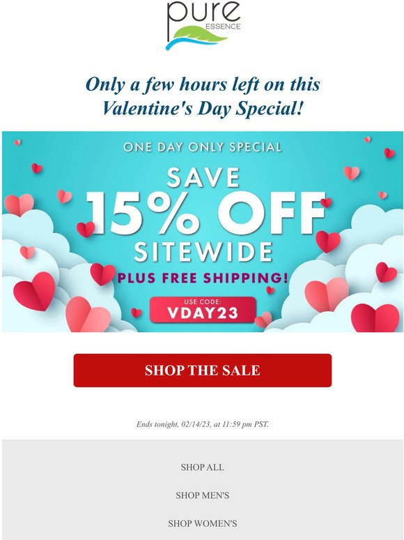 Our love is endless but unfortunately this sale isn’t...