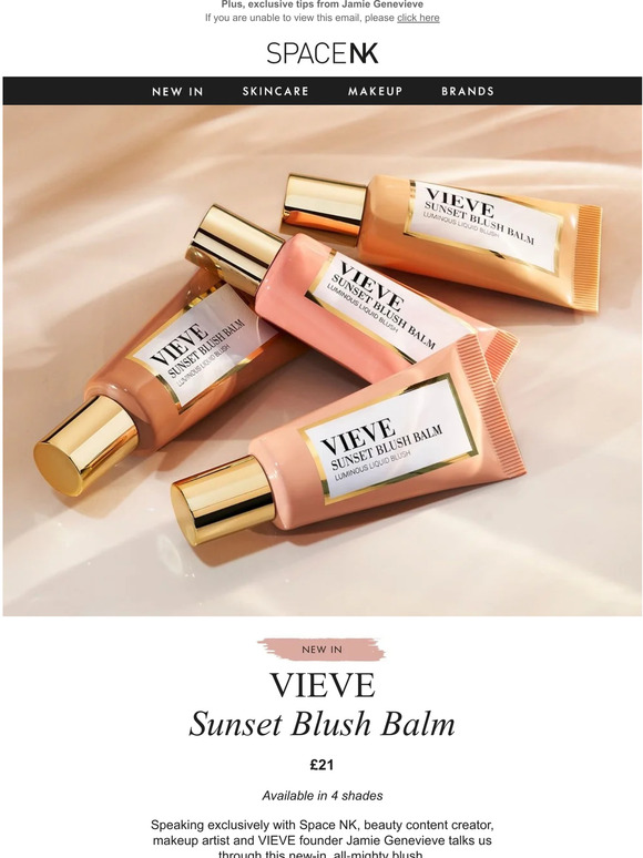 spacenk Discover VIEVE’s New Sunset Blush Balm Milled