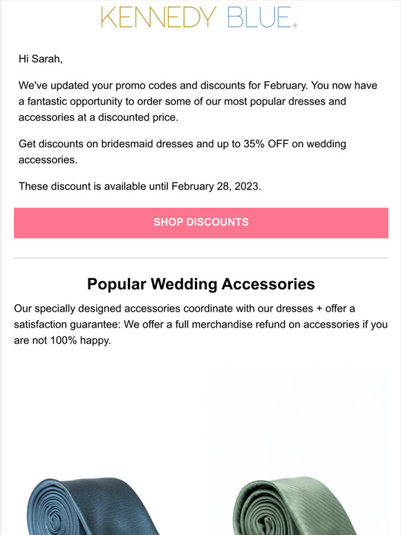 Kennedy Blue RE We've Updated Your Promo Codes! Milled