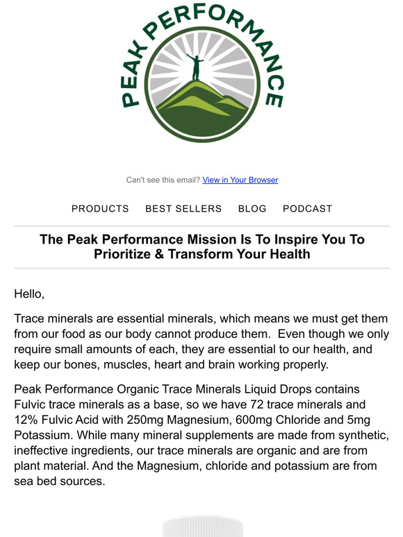 Peak Performance How Essential Are Trace Minerals Milled