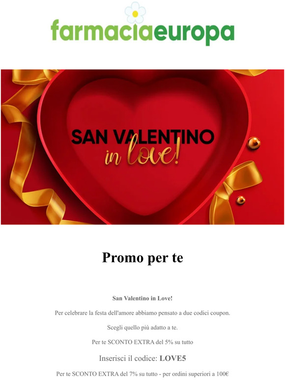 Buon San Valentino: uno sconto per te!