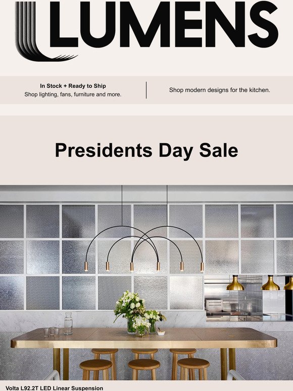 Starting now: Presidents Day Sale.
