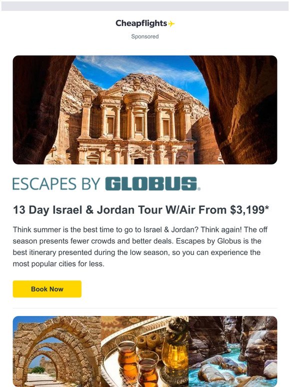 Tour Israel & Jordan w/Air from $3,199 ✈